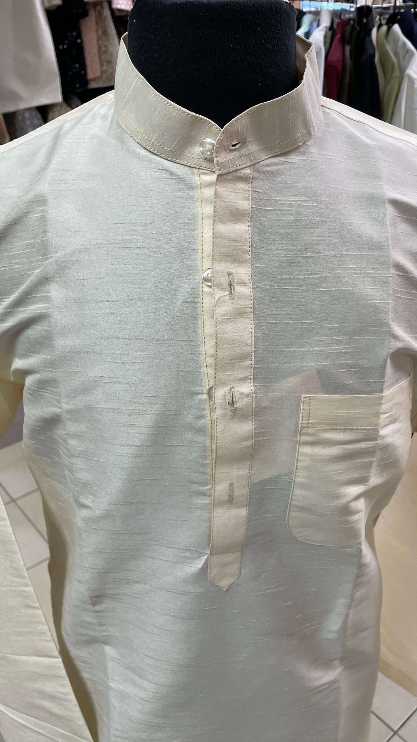 Groom Wedding Sherwani Outfit- Navy Blue Indo Western Coat (Sherwani) With Embroidery