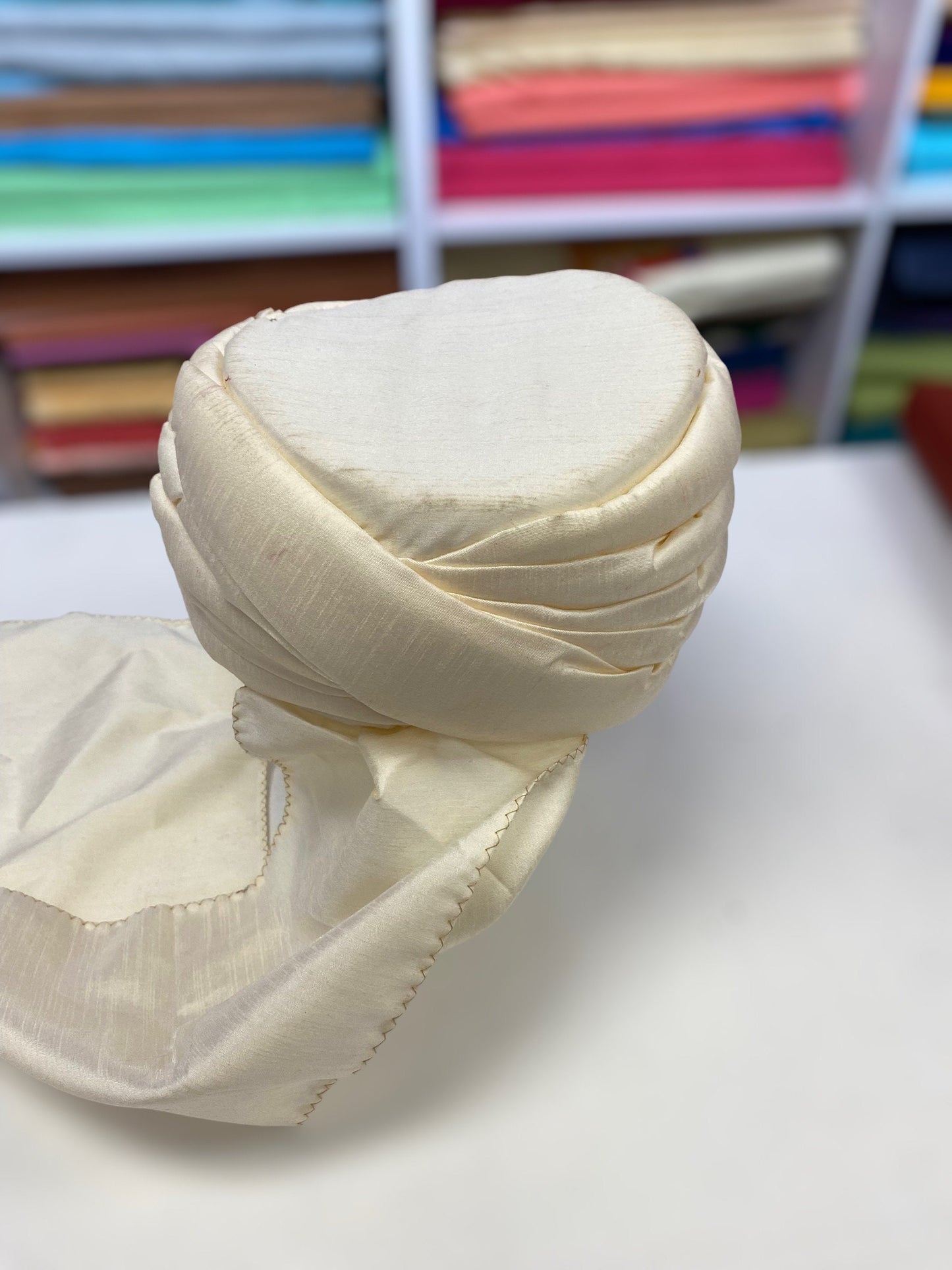 Groom Wedding Turban Turban- Cream Safa Turban/Pagdi/Premade Turban/ Wedding Safa/Turban/Pagdi for Men (Groom)/ Thalapa