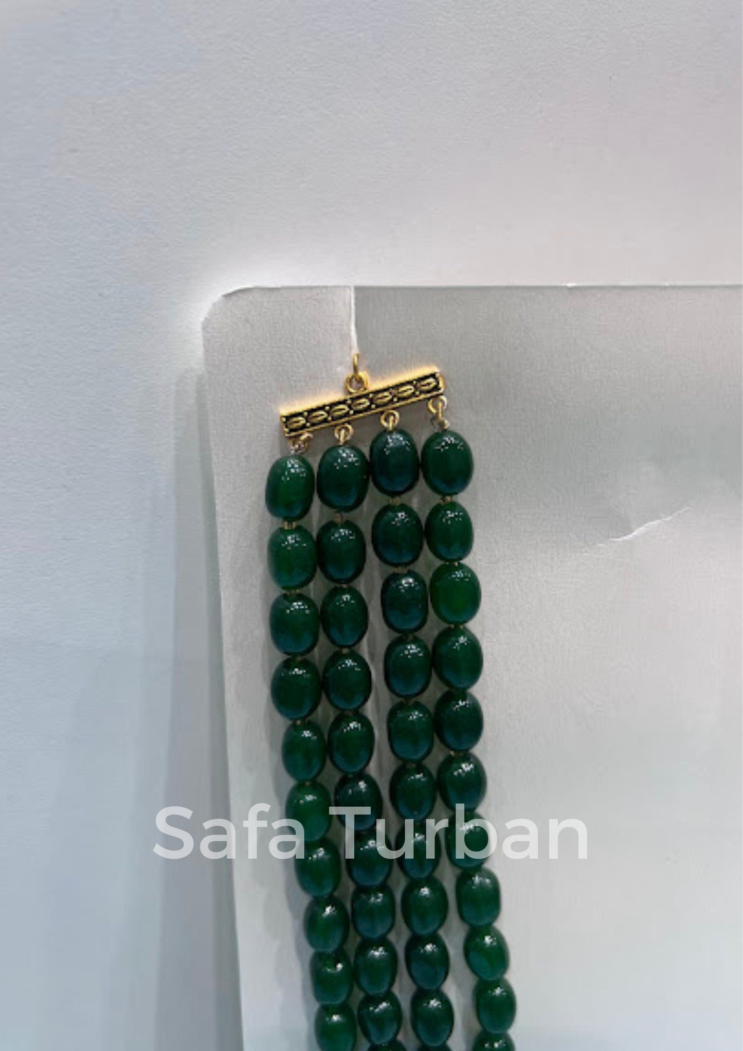 Indian Wedding- Green Pearl Necklace for Men/Groom for Wedding
