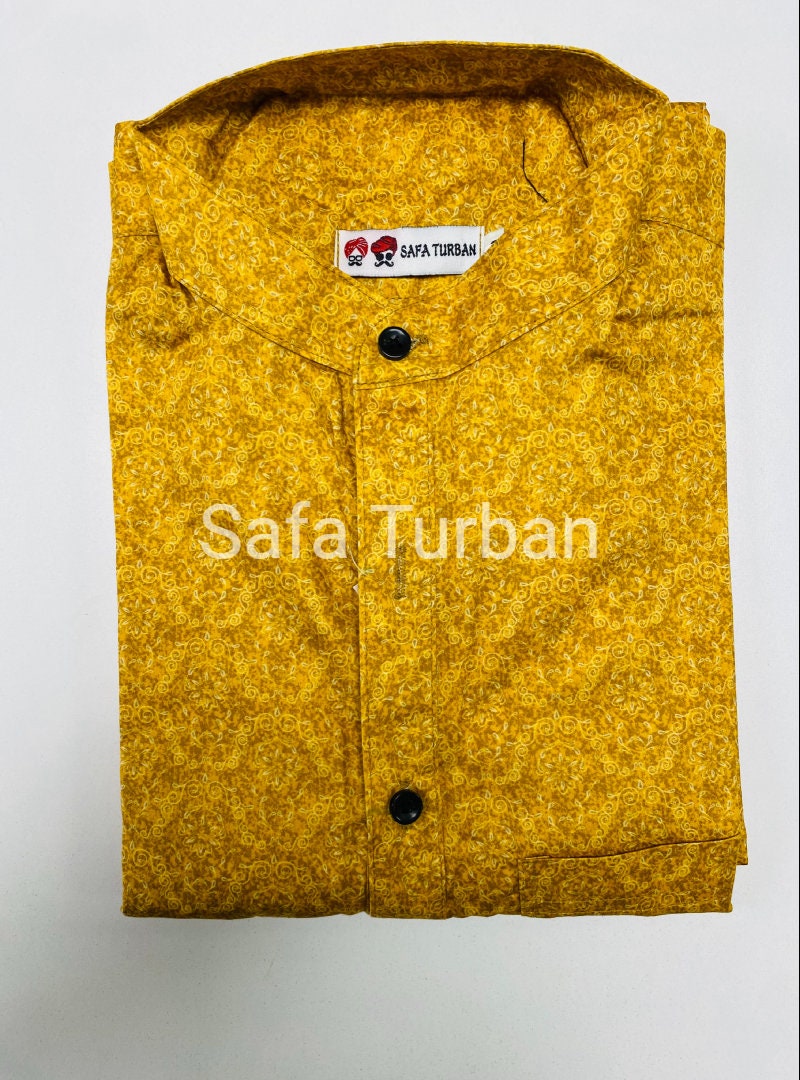 Classic Yellow Kurta Pyjama Set For Men