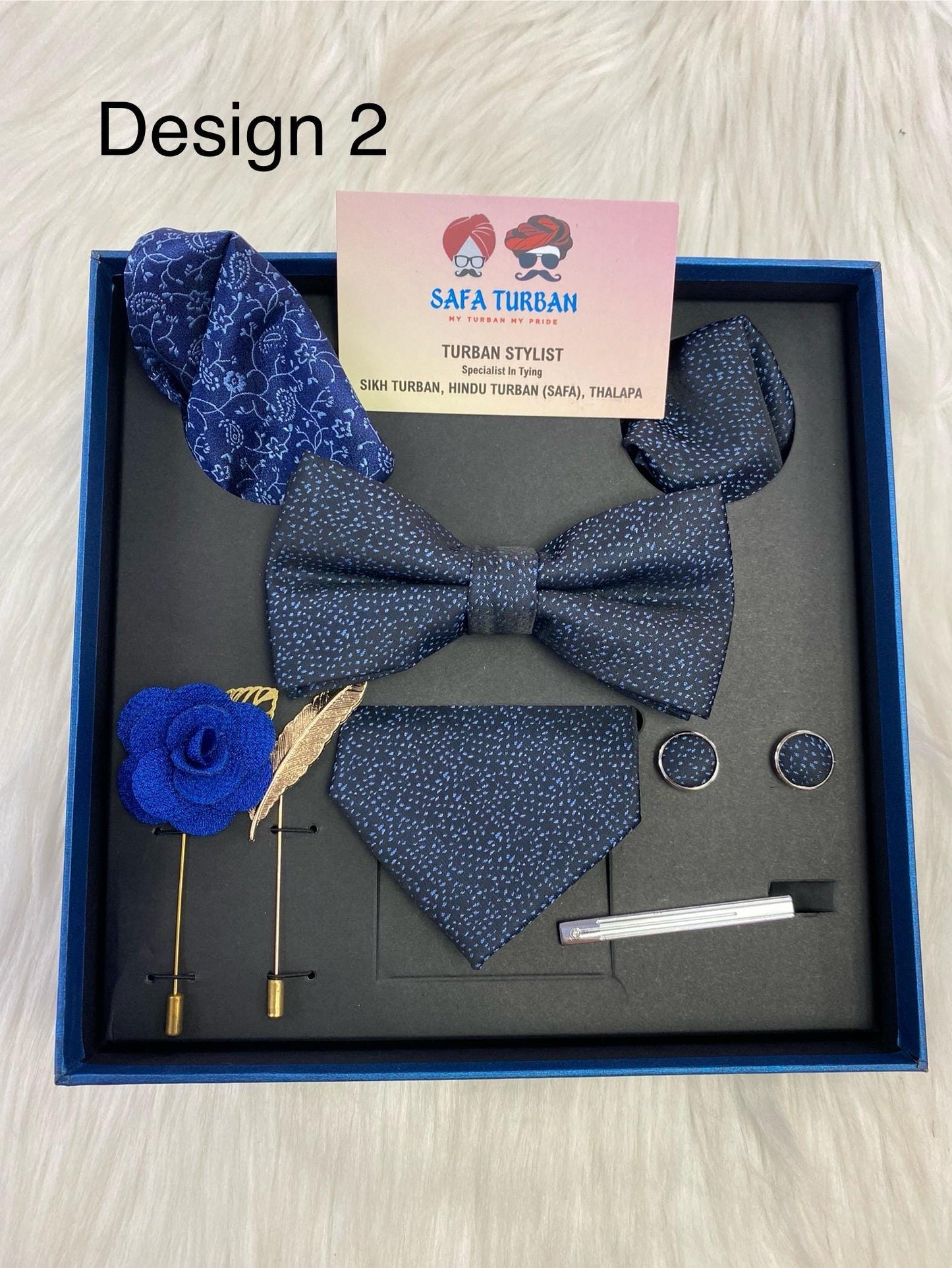 Silk Tie Set for Men - Tie Pocket Square Cufflinks Clip Set