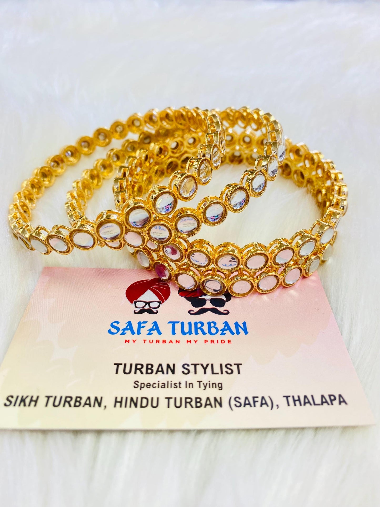 Bangles- AD Gold- Metal Bangles/Wedding bangles/Kada bangles /Stone bangles (Set of 2 BANGLES)