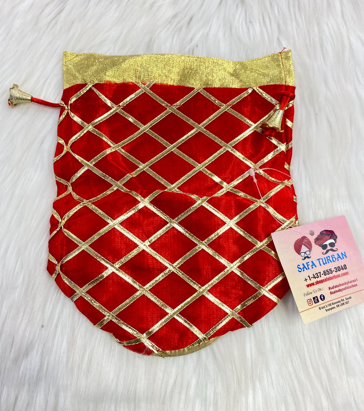 Indian Wedding- Large Size Desi Mithai/ Bhaji/Ladoo Bag- Potli Bag for Return Gifts Wedding II Sweets Bag Gift II