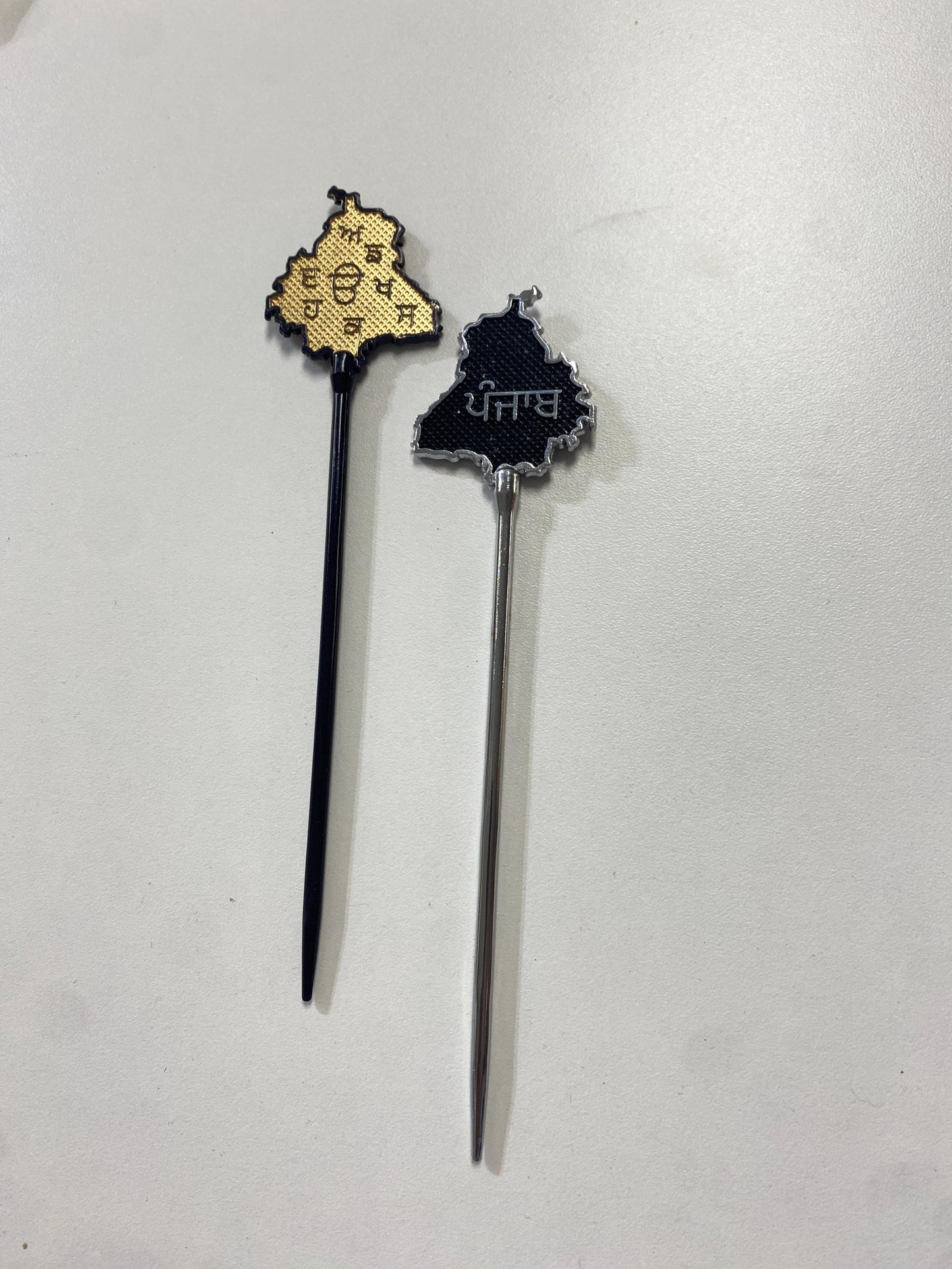 Punjab style/ Gurmukhi Sikh Baaj/Salai and Pagg Pin for Turban/Patka/Dumala