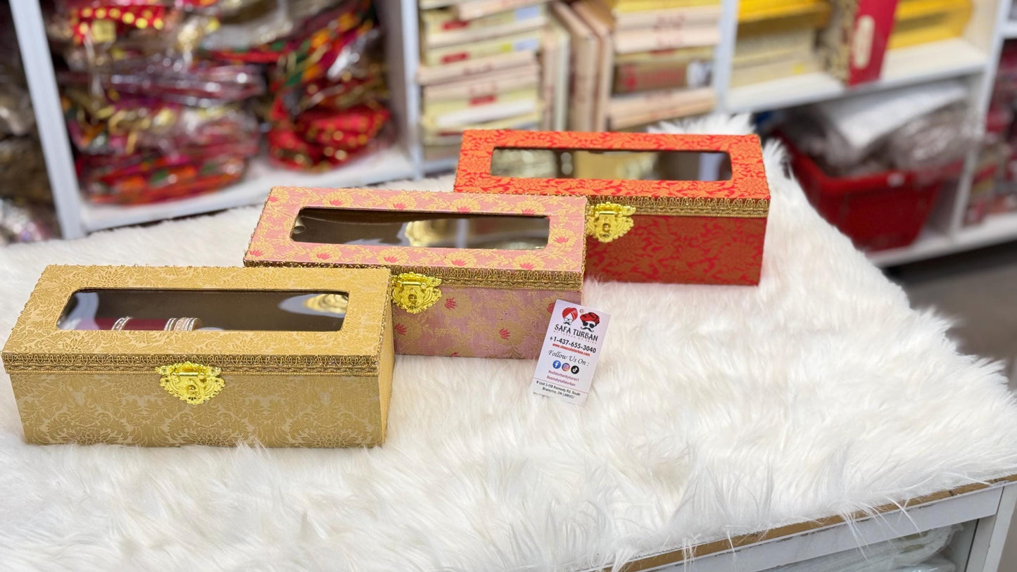 Churra Box- Brocade handcrafted Box- Trousseau Box- Churra Kalire Box- Bridal Chura- Bridal Chuda Bangles- Bangle Storage Box