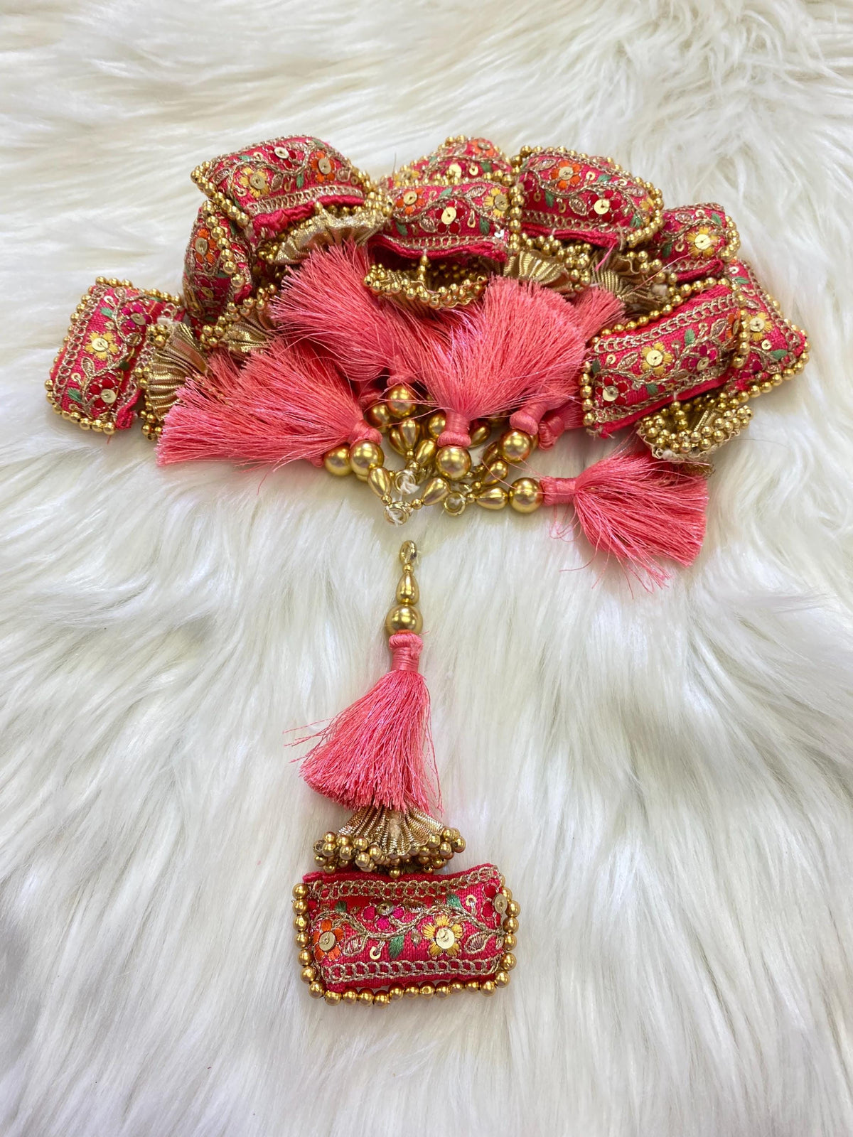 Fashion Handmade Latkan, Stylish Heavy Long for Lehenga, Chunni Border, Hanging Latkan for Lehenga, Handmade Pillow Shaped latkan