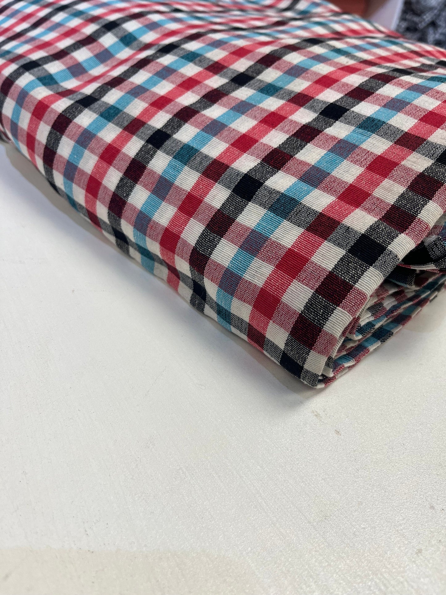 Unstitched Multi Colour Check Parna (Check Parna)