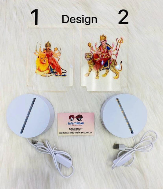 Frames- 3D Gods Devi Maa Frames with Soft Light UV Printed , Desk Lamp 3D, Religious Idols Frames