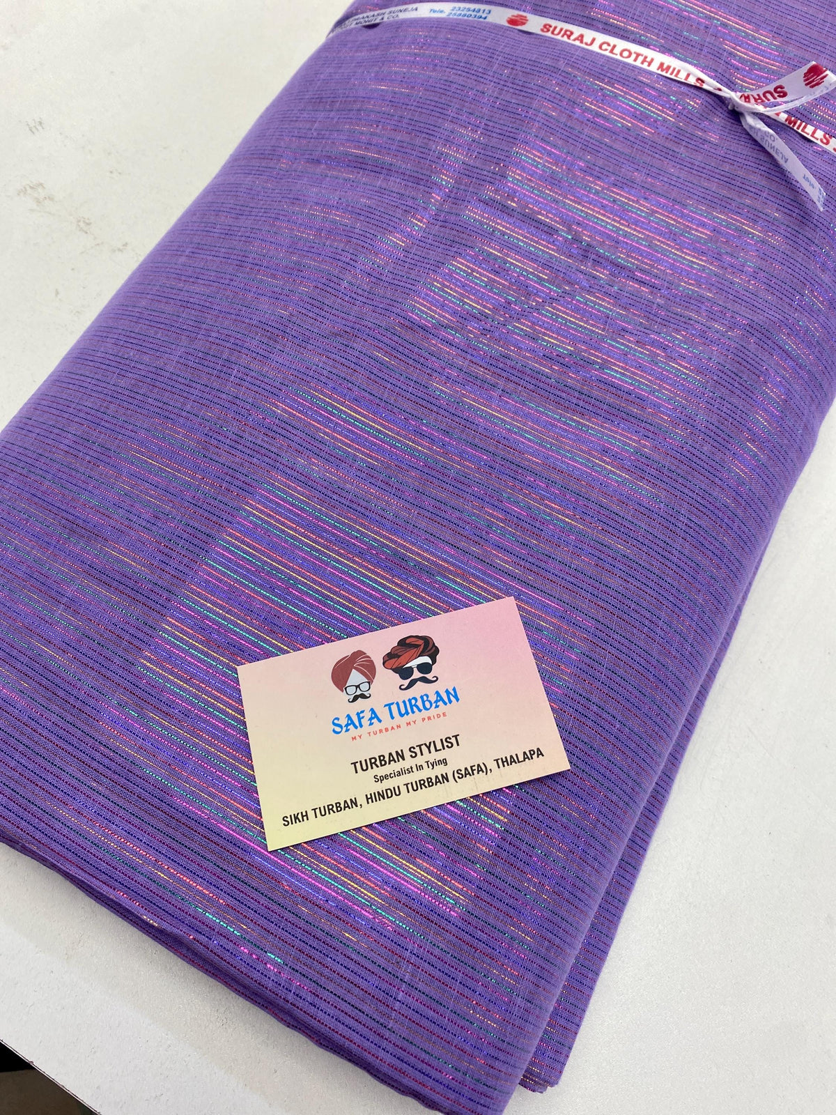Sikh Turban- Printed Lavender (Full Voile and Rubia(Medium)/Half and Half Voile)