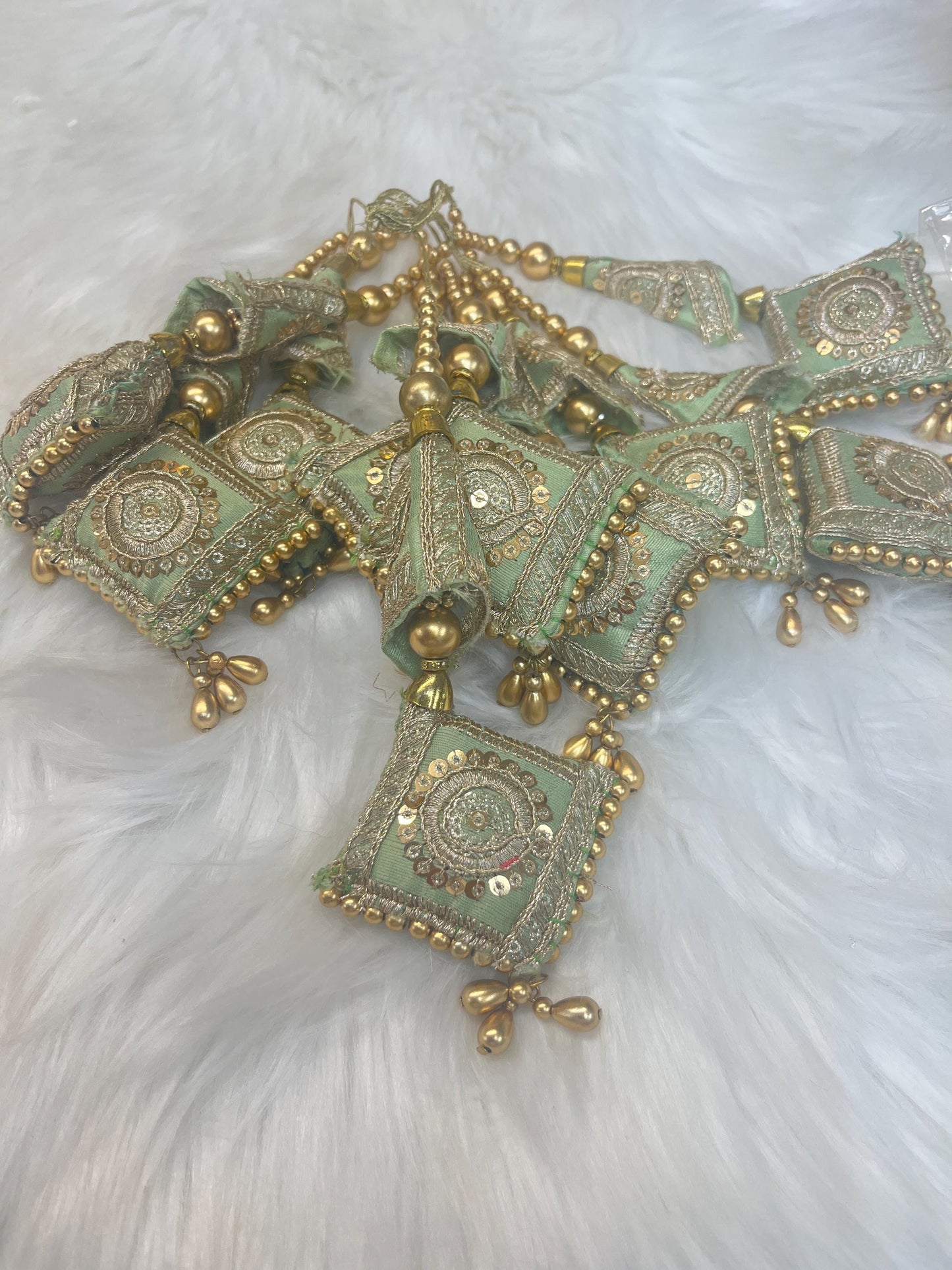 Fashion Handmade Latkan, Stylish Heavy Long for Lehenga, Chunni Border, Hanging Latkan for Lehenga, Pillow Shaped latkan      (sold as pair)