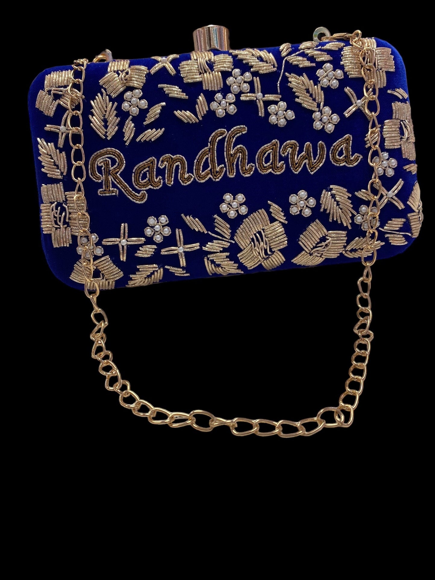 Handmade beautiful bling box clutch, clutch, wedding purse, embroidery purse, clutches, detachable chain sling strap
