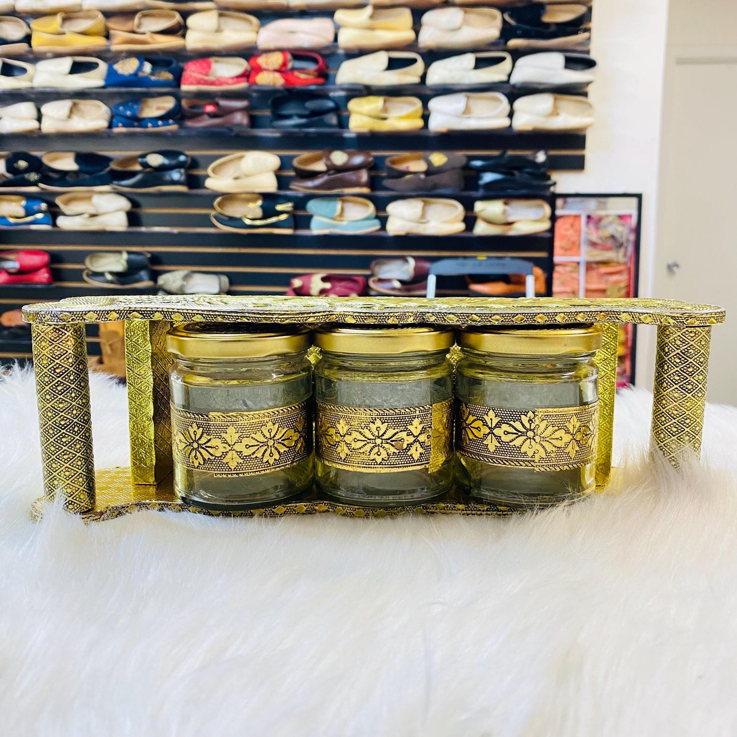 Decorative  Heavy Wooden  Handicraft Empty Dry Fruit Jar Tray/Gifting Box/Wedding Box/ Dry fruit tray /Jar tray