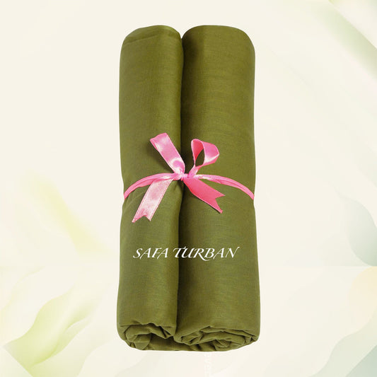 Sikh Turban- Mehndi Green (Full Voile), Sikh Turban, Turban Fabric (stitching/peeko/edges finishing)