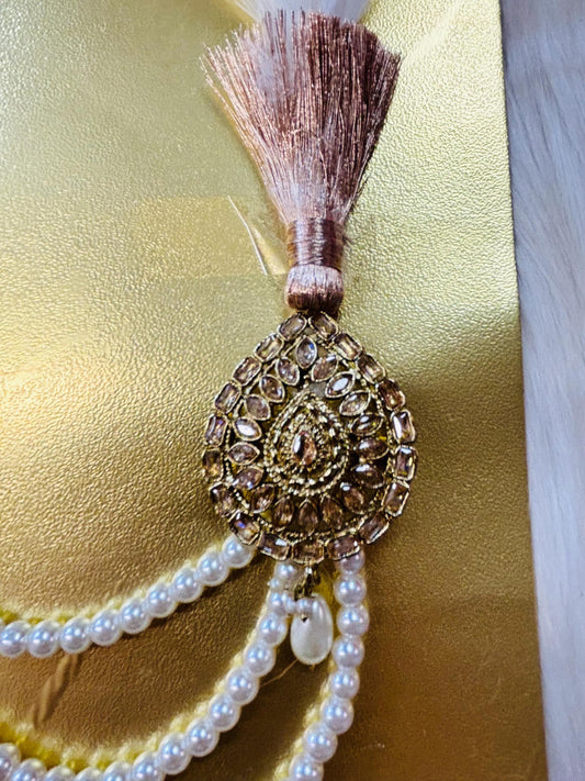 Indian Groom Wedding Accessories-  Kalangi/Kalgi with one side string for Men's Safa/Groom Pagdi