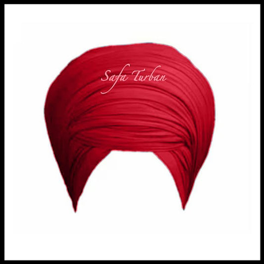 Sikh Turban/Dumalla Fabric F74 (MAL MAL)/ Turban Fabric/ Dumaala Fabric- Red Colour