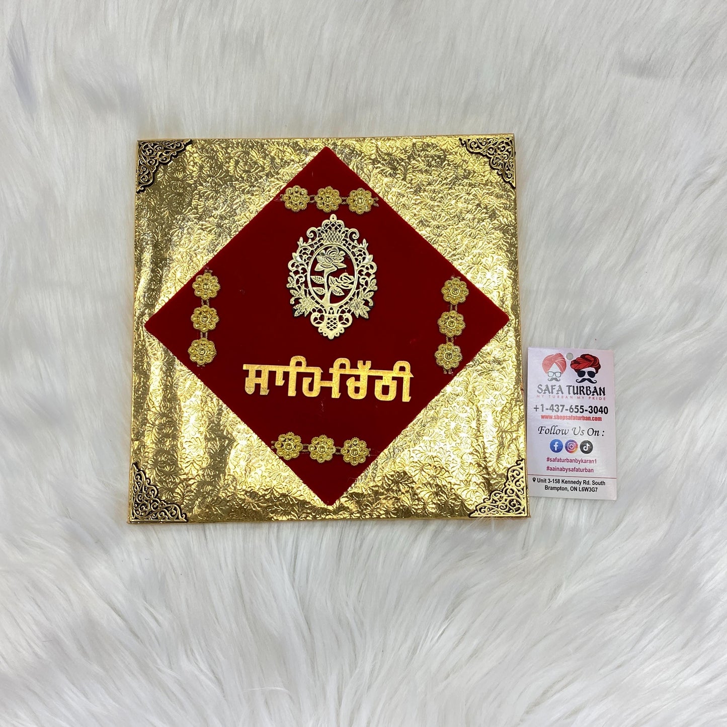 Wedding Invitation- Designer Lagan Patrika/Peeli Chitthi/Shahi Chitthi for Marriage Invitation and Sagan in Hindi (Set of 1)