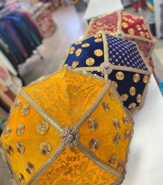 Indian Wedding decoration Hanging Umbrellas ,stage decoration,Haldi,Mehndi,Jaggo Decor (sold per piece)