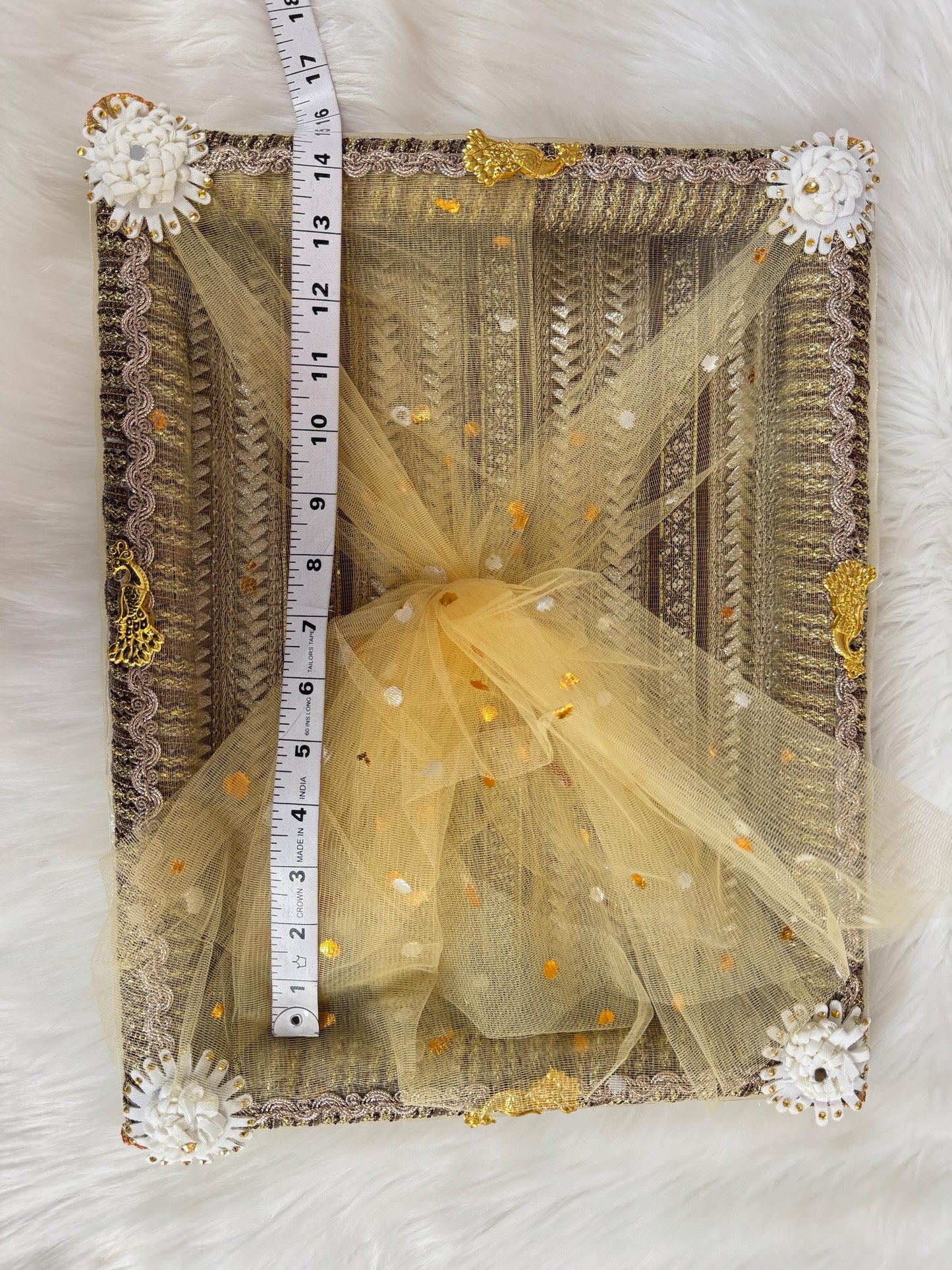 Gifting Best Wishes Wedding/Shagun Tray/Gift/Packing Tray/Decorative Tray with Golden Work