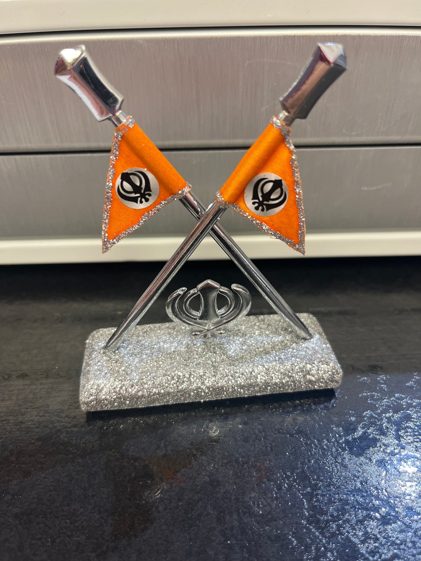 Car/Truck/Office Dashboard Accessories- (Khanda Flag ) II Religious item