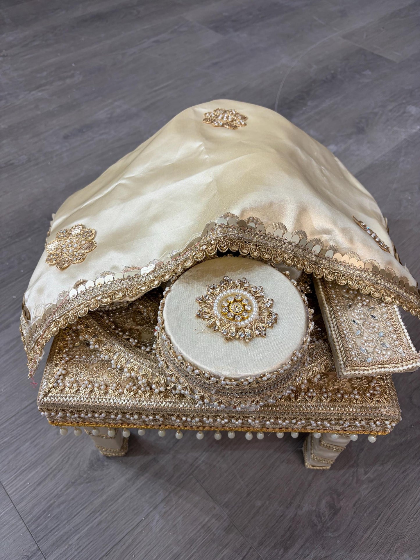 Indian Wedding Accessories- Bride/Groom Mehndi Mayian/ Haldi/ Maiyan/ Vatna Ceremony- Full Set