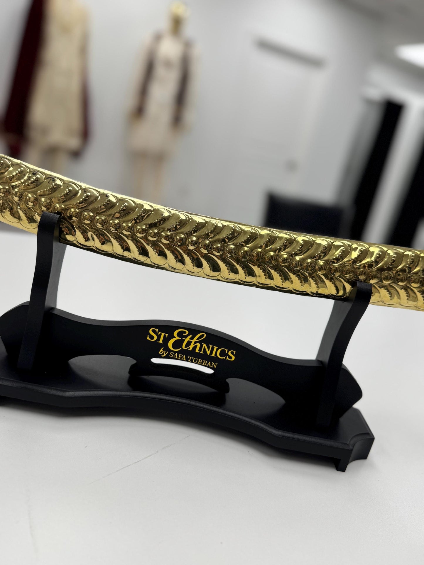 Indian Wedding Decorative Sword/Kirpan- Golden Sword with Golden work handle/For wedding purpose/Indian Rajput Wedding Sword