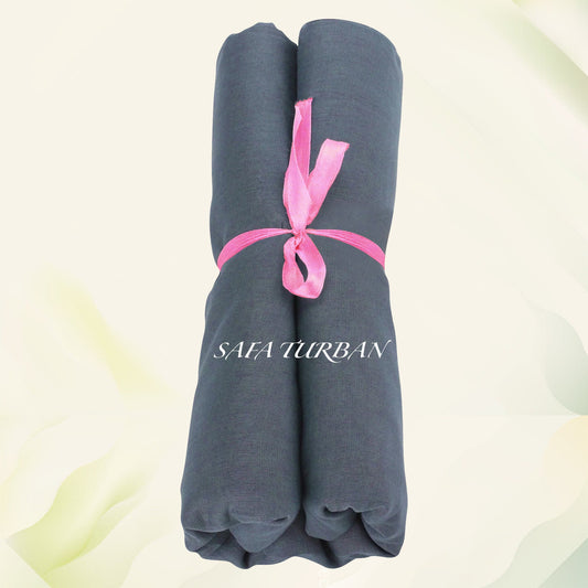 Sikh Turban- Graphite Grey (Full Voile and Rubia(Medium)/Half and Half Voile), Sikh Turban, Turban Fabric (stitching/peeko/edges finishing)