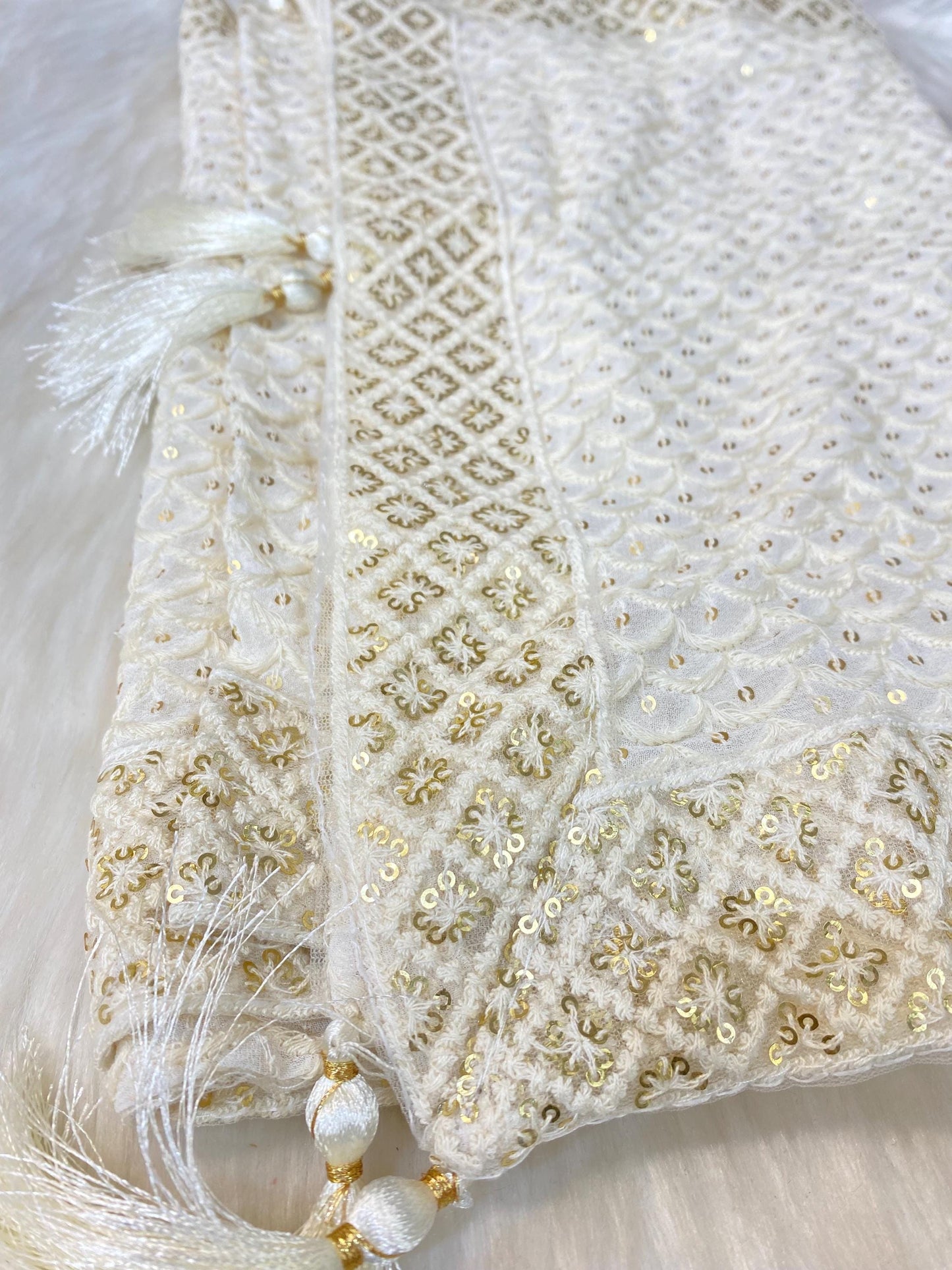 Groom Wedding Turban-Cream Turban with Palla - Safa Turban/Pagdi/Premade Turban/ Wedding Safa/Turban/Pagdi for Men (Groom)/ Thalapa