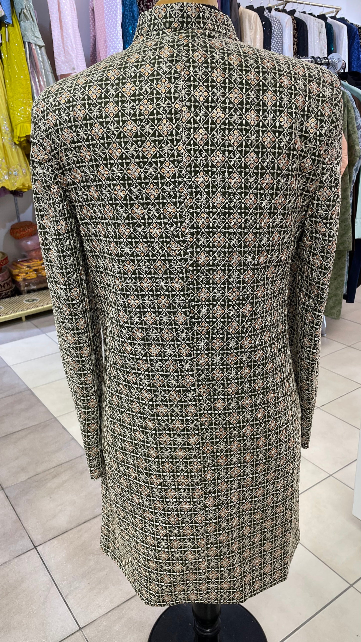Designer Indo Western Coat For Men With Sequence Work