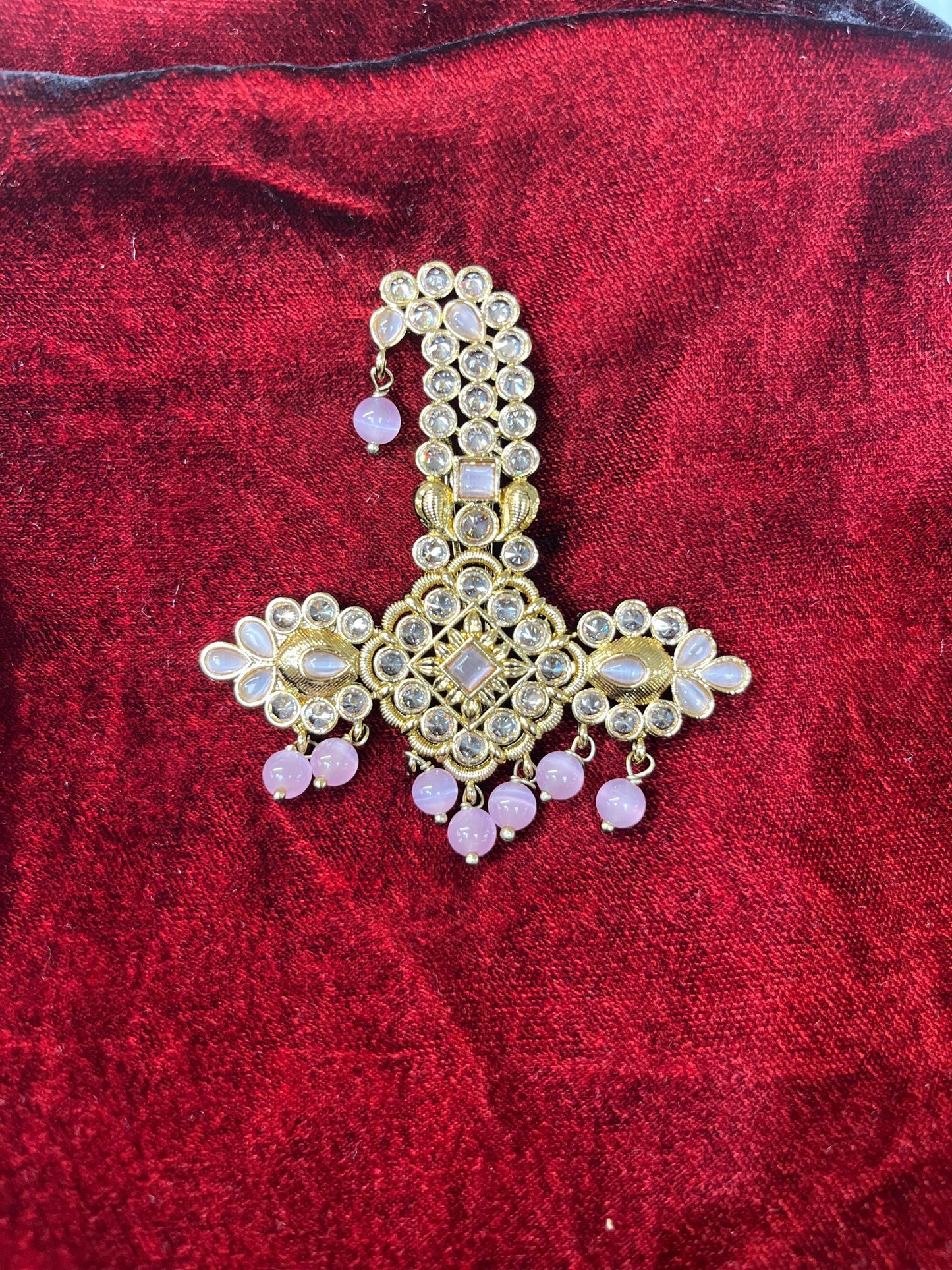 Indian Groom Wedding Accessories- Kundan  stone Kalangi/Kalgi for Men's Safa/Groom Pagdi