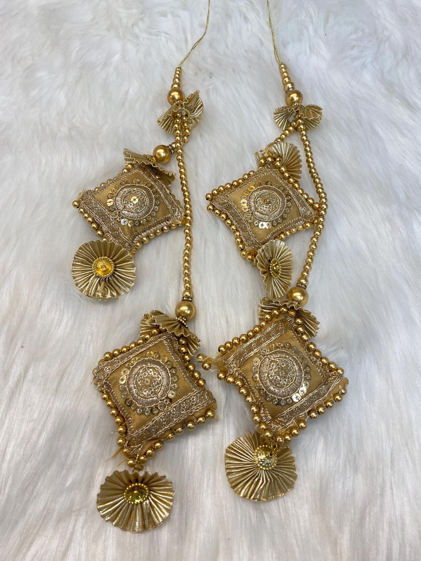 Handmade Latkan, Stylish Heavy Long for Lehenga, Chunni Border, Hanging Latkan for Lehenga, Handmade Pillow Shaped latkan