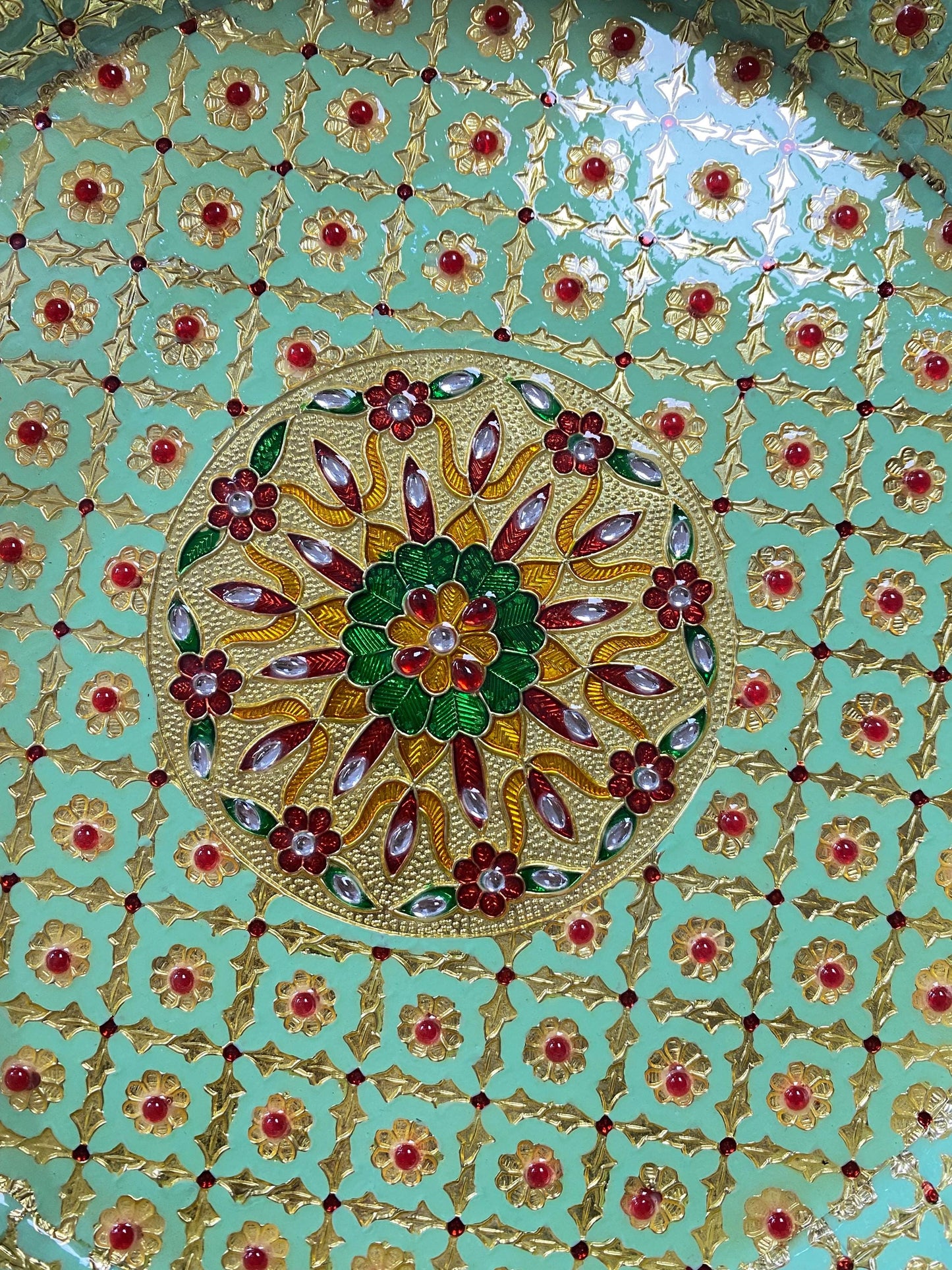 Decorative Meenakari Plate/Thalli/ Thaal for Wedding, Shagun etc.