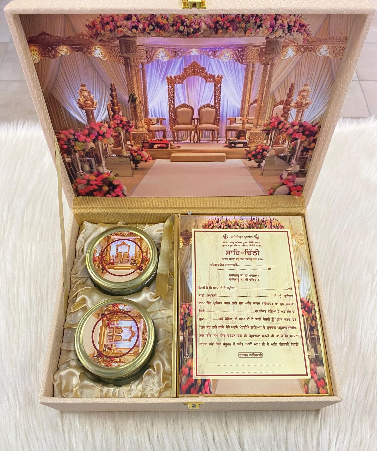 Wedding Invitation- Designer Musical Lagan Patrika/Peeli Chitthi/Shahi Chitthi for Marriage Invitation and Sagan in Punjabi (Set of 1)