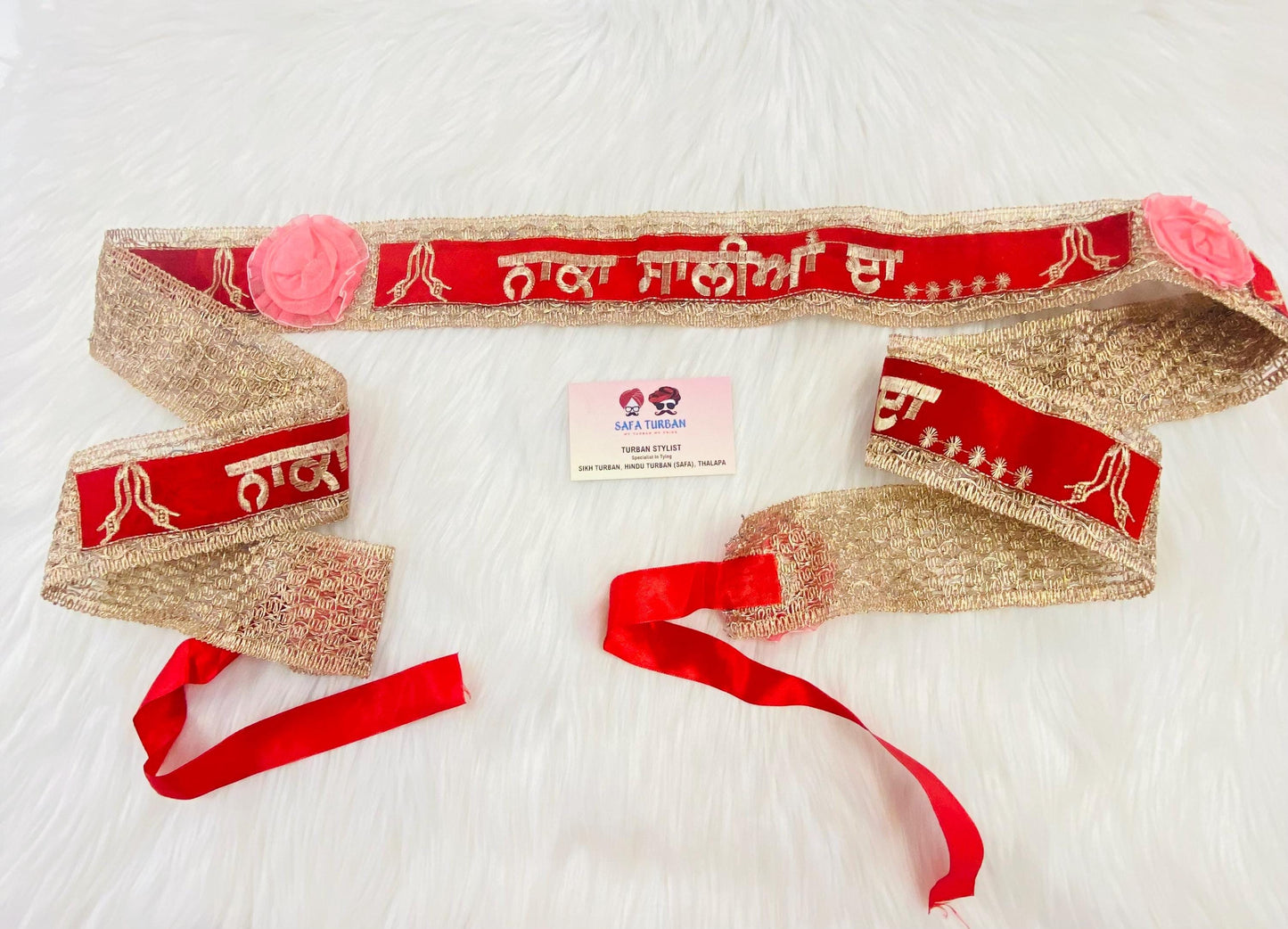2.5 Meters Custom Wedding Entry Ribbon "Naka saliyan da” II Indian Groom/Bride II  Indian Wedding Ribbon Cutting Ceremony