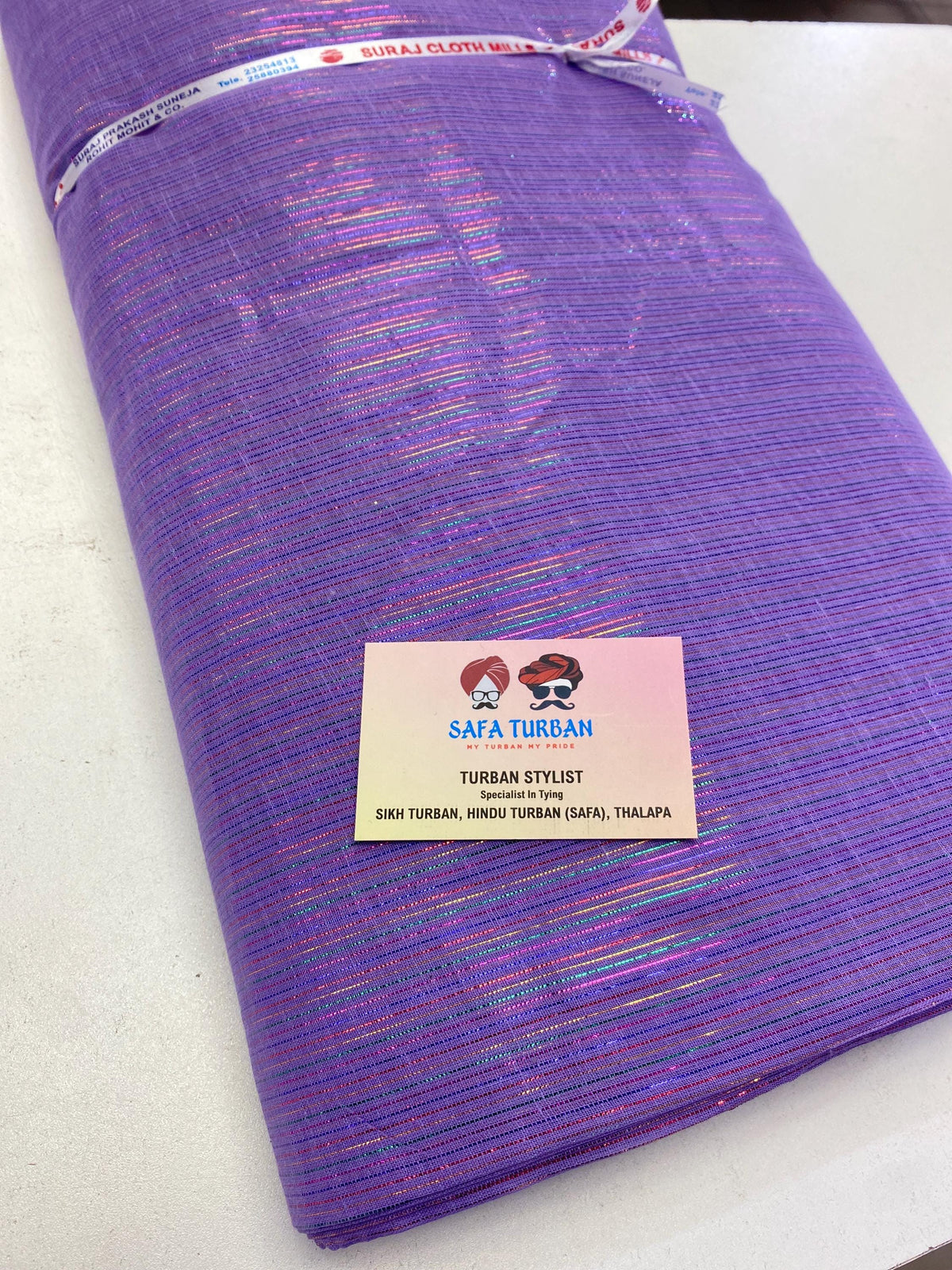 Sikh Turban- Printed Lavender (Full Voile and Rubia(Medium)/Half and Half Voile)