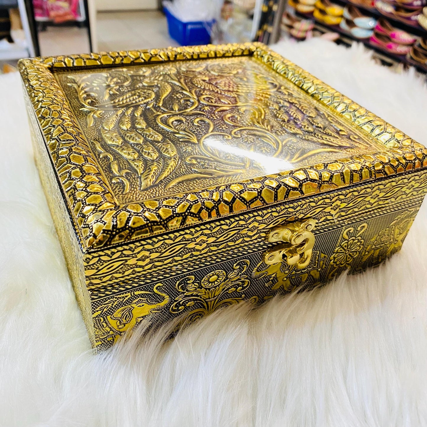 Decorative  Heavy Wooden  Handicraft Empty Dry Fruit Gift Jar Box/Gifting Box/Wedding Box/Jar Box