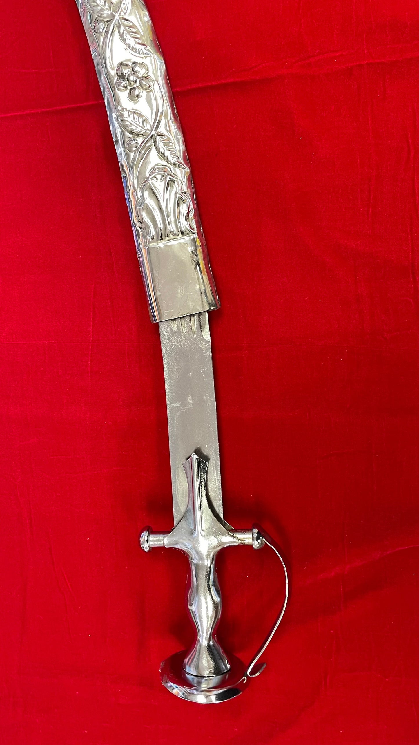 Indian Wedding Decorative Sword/Kirpan- Silver Metal kirpan beautifully handcrafted design/For wedding purpose/Indian Rajput Wedding Sword