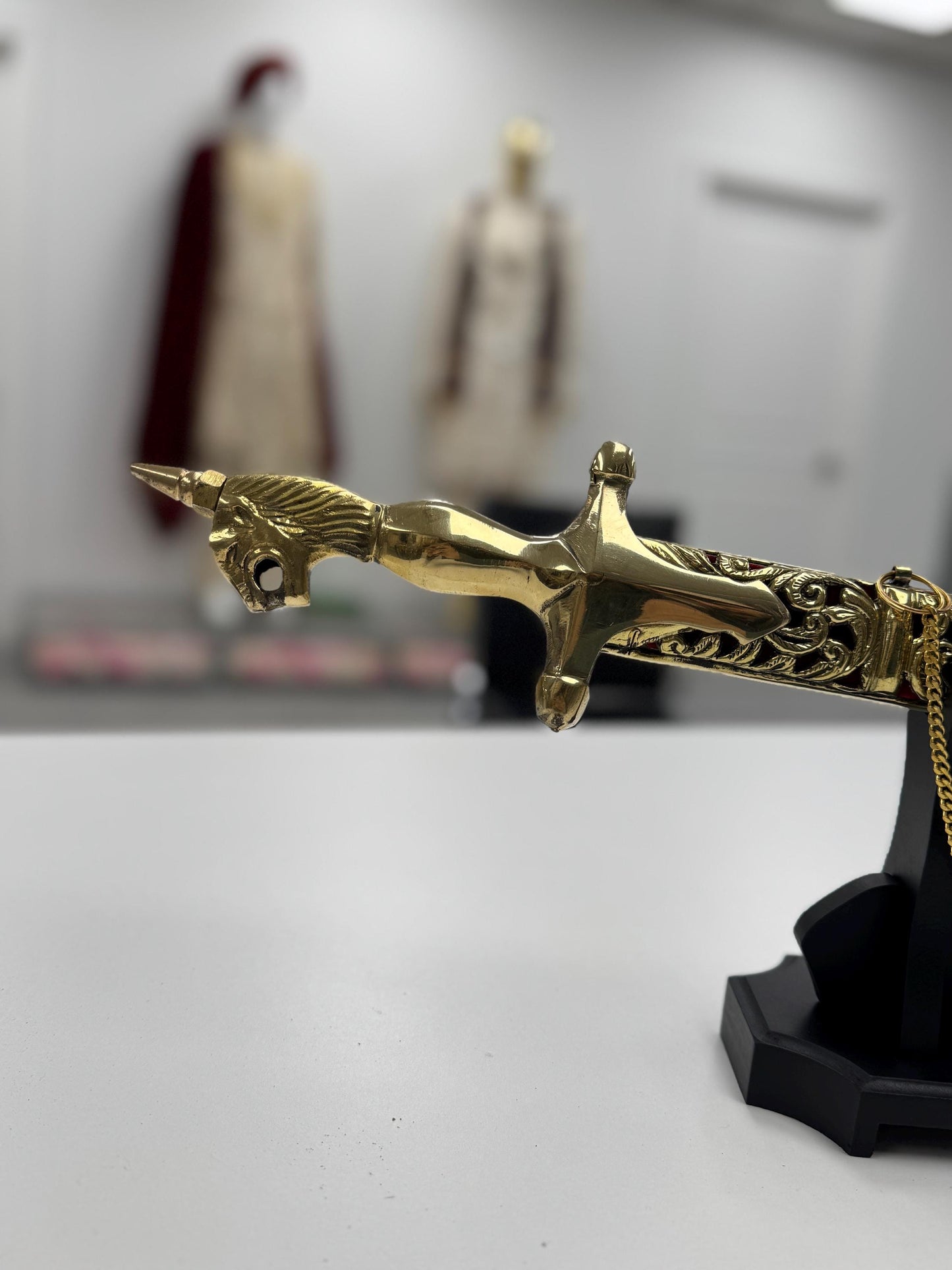 Indian Wedding Decorative Sword/Kirpan- Golden Sword with Golden handle/For wedding purpose/Indian Rajput Wedding Sword