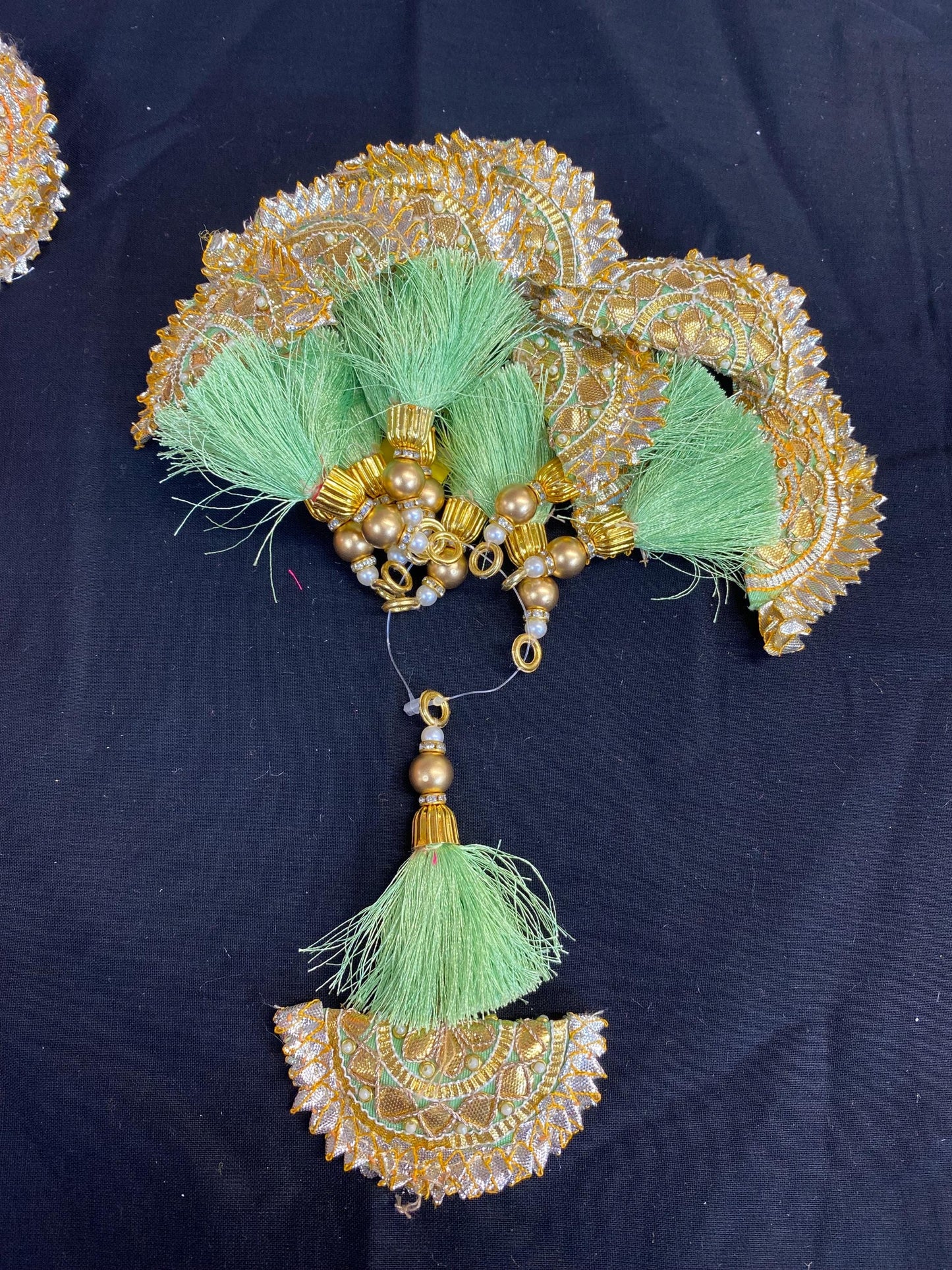 Fashion Handmade Latkan, Stylish Heavy Long for Lehenga, Chunni Border, Hanging Latkan for Lehenga, Handmade Pillow Shaped latkan