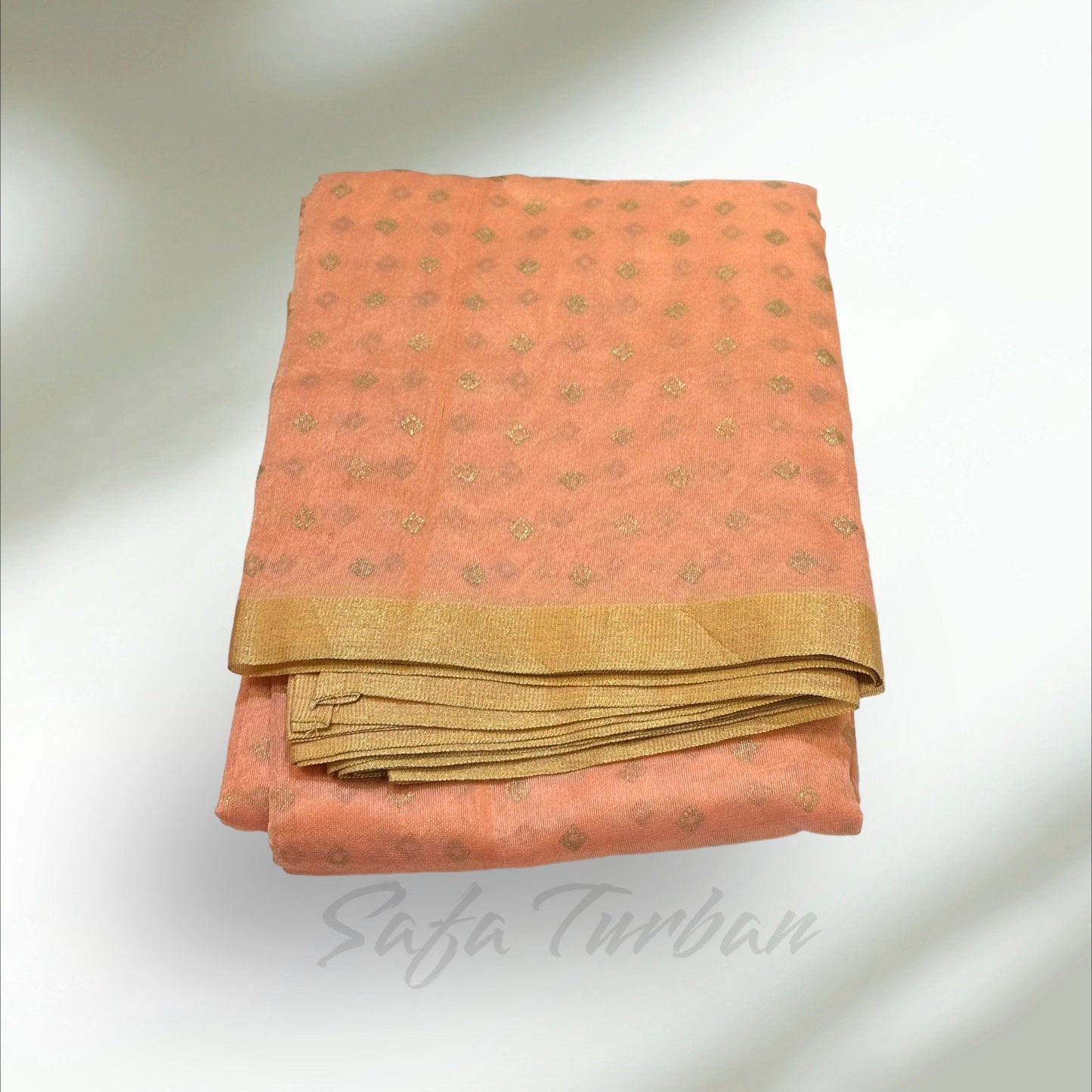 Men's Traditional Turban Fabric/Safa/Pagdi/Pheta Cloth (Red/Peach/Maroon) for Barati/Groom/Social Occasion