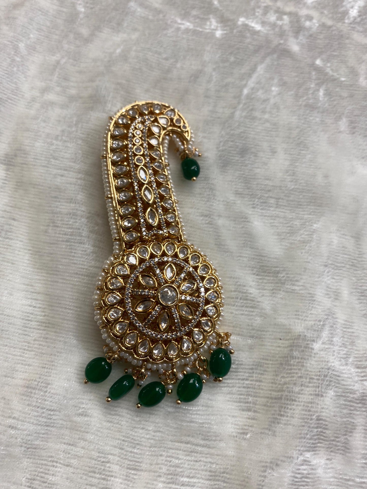 Indian Groom Wedding Accessories-  Kalangi/Kalgi for Men's Safa/Groom Pagdi( golden)