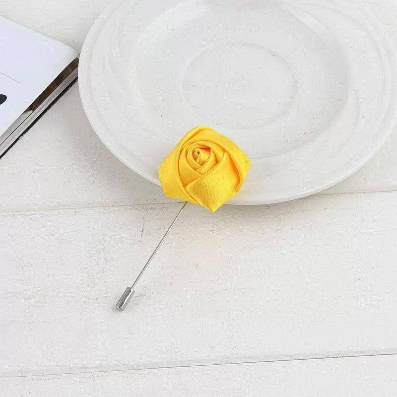 Men- Wedding Groom and Groom's men Boutonniere Pins (Silk Flowers Roses)/ Suit Accessories