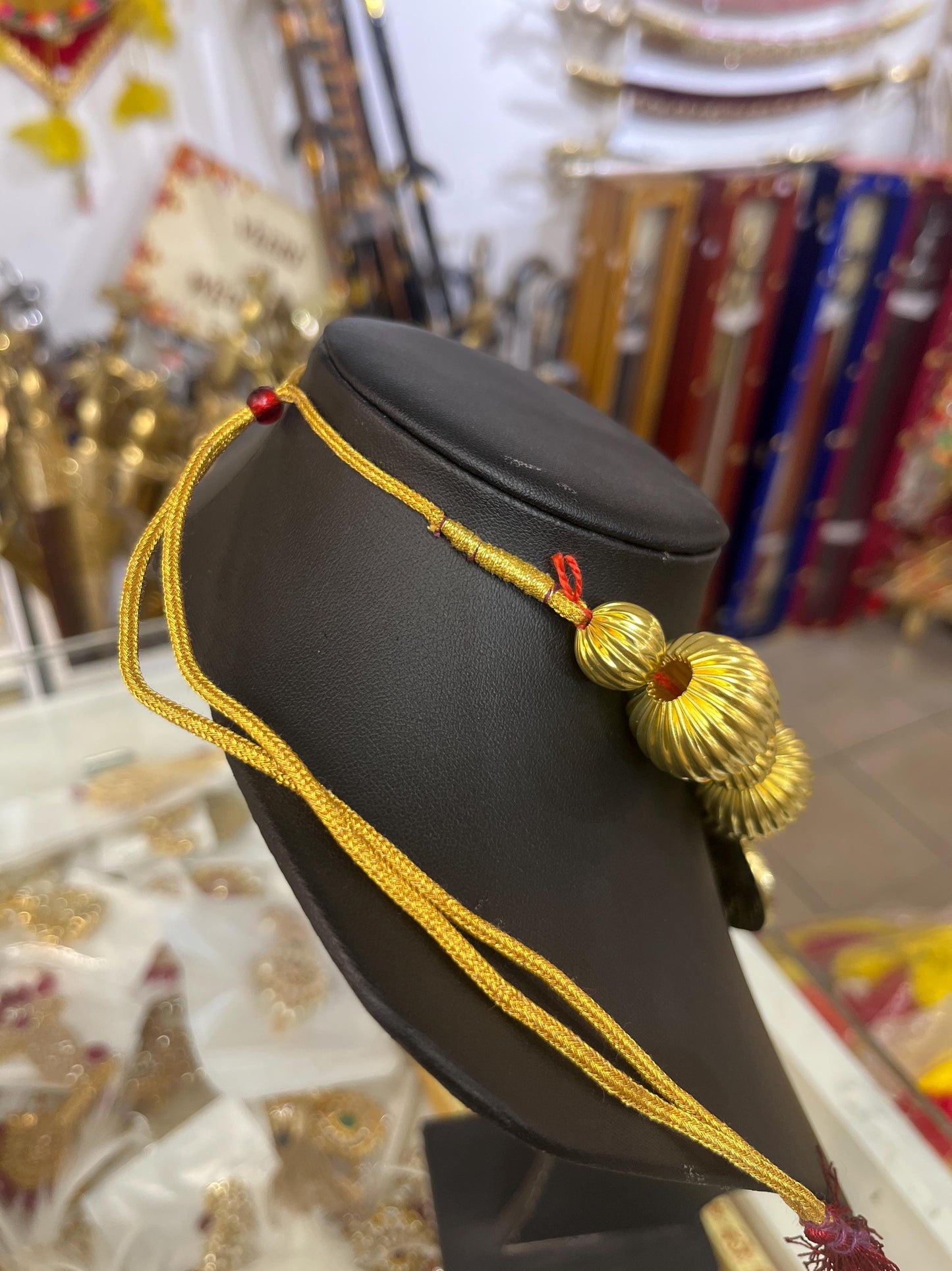Kaintha Pendant Necklace (Punjabi Folk Cultural Bhangra/ Giddha)- Golden Colour
