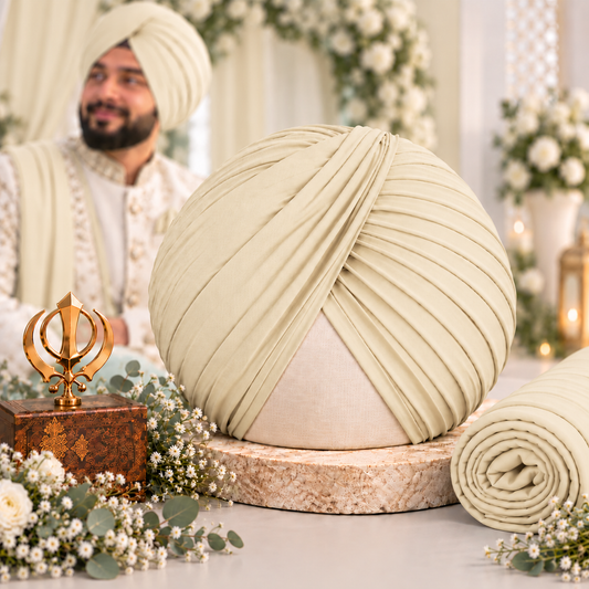 Sikh Turban- Lemon Yellow (Full Voile and Rubia(Medium)/Half and Half Voile)