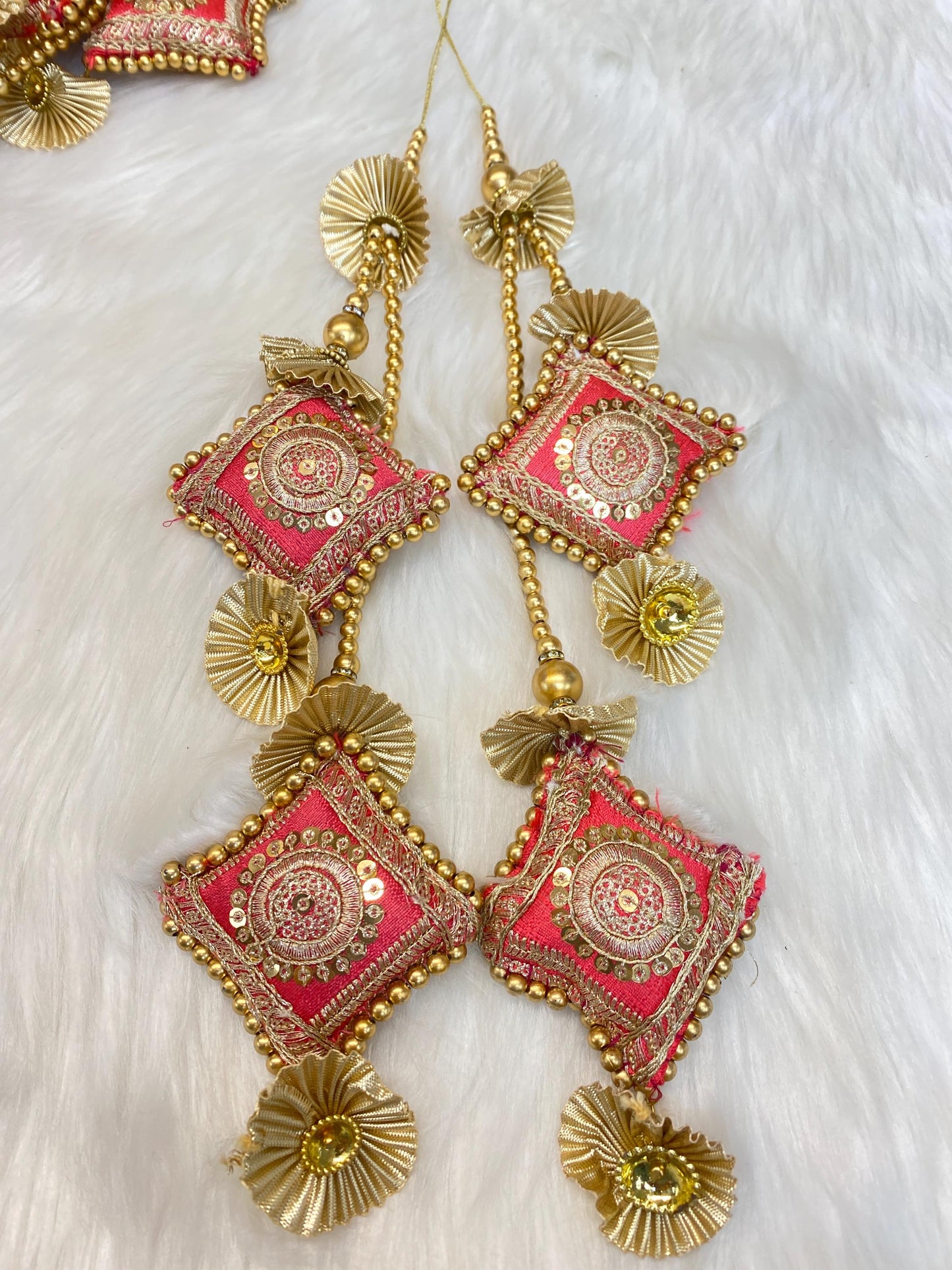 Handmade Latkan, Stylish Heavy Long for Lehenga, Chunni Border, Hanging Latkan for Lehenga, Handmade Pillow Shaped latkan