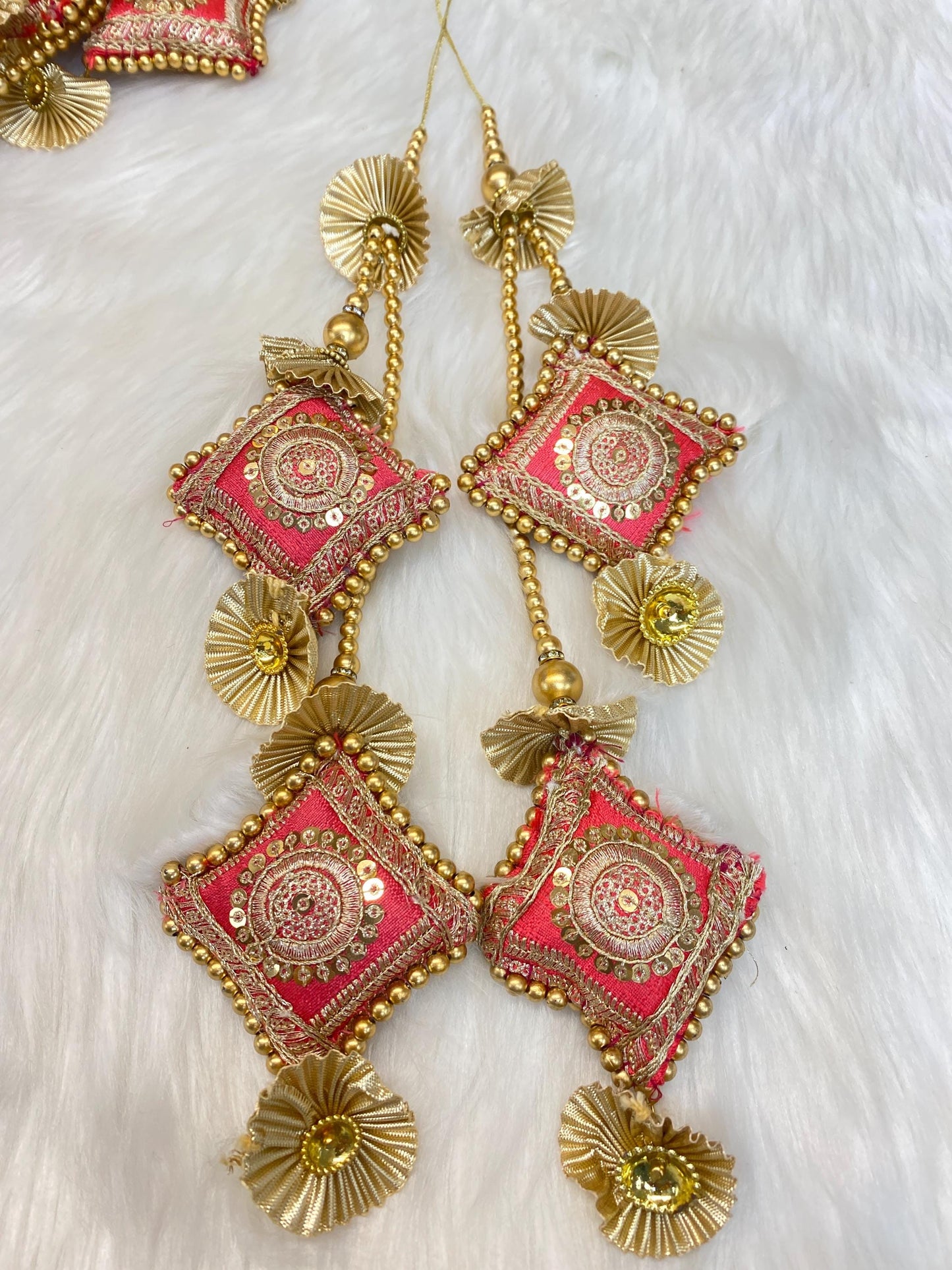 Handmade Latkan, Stylish Heavy Long for Lehenga, Chunni Border, Hanging Latkan for Lehenga, Handmade Pillow Shaped latkan