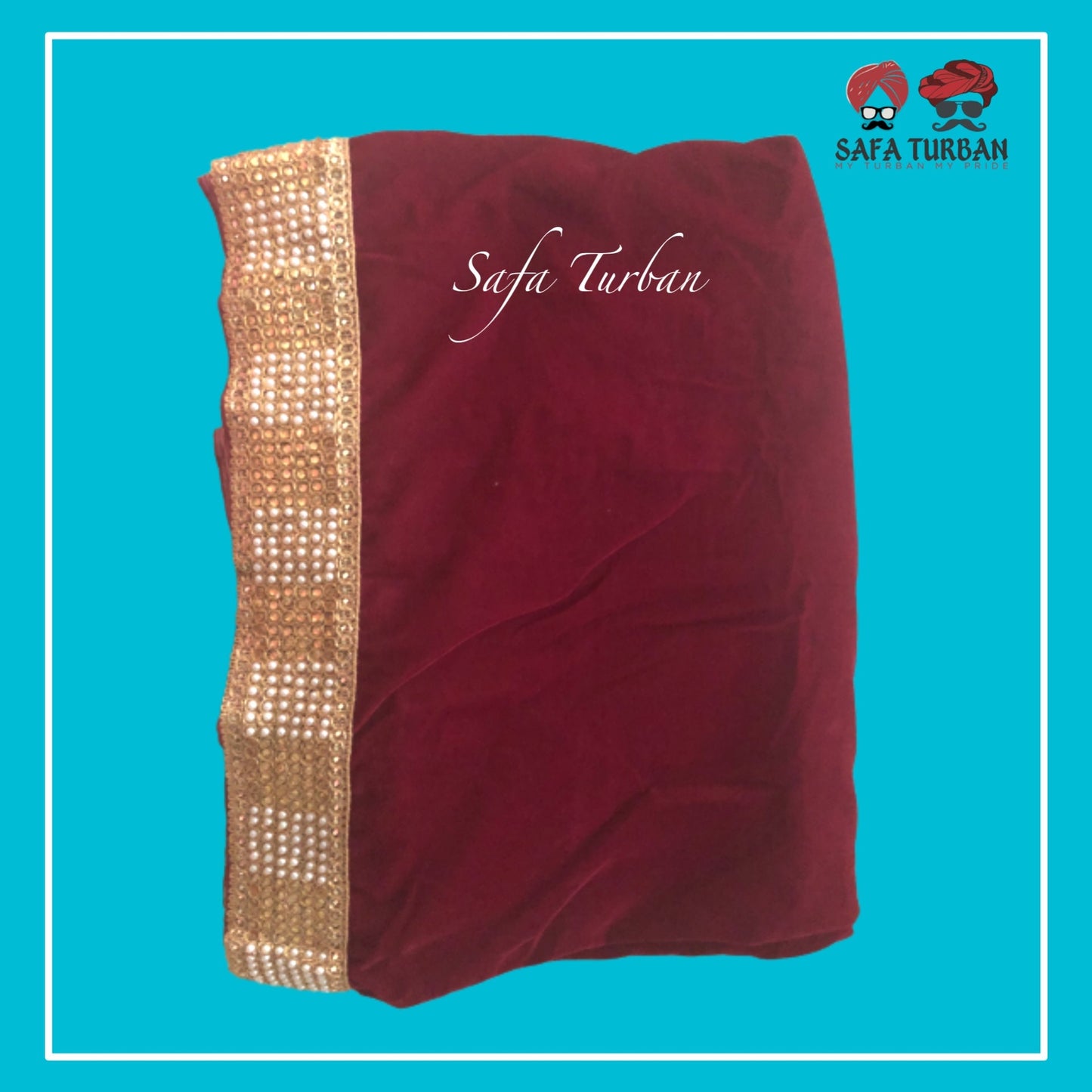 Indian Wedding- Velvet Sherwani Shawl for Groom (Dark Maroon)