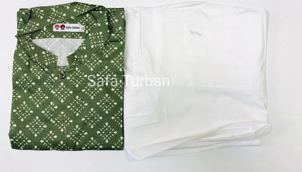 Stunning Lavish Green Kurta Pyjama Set For Men