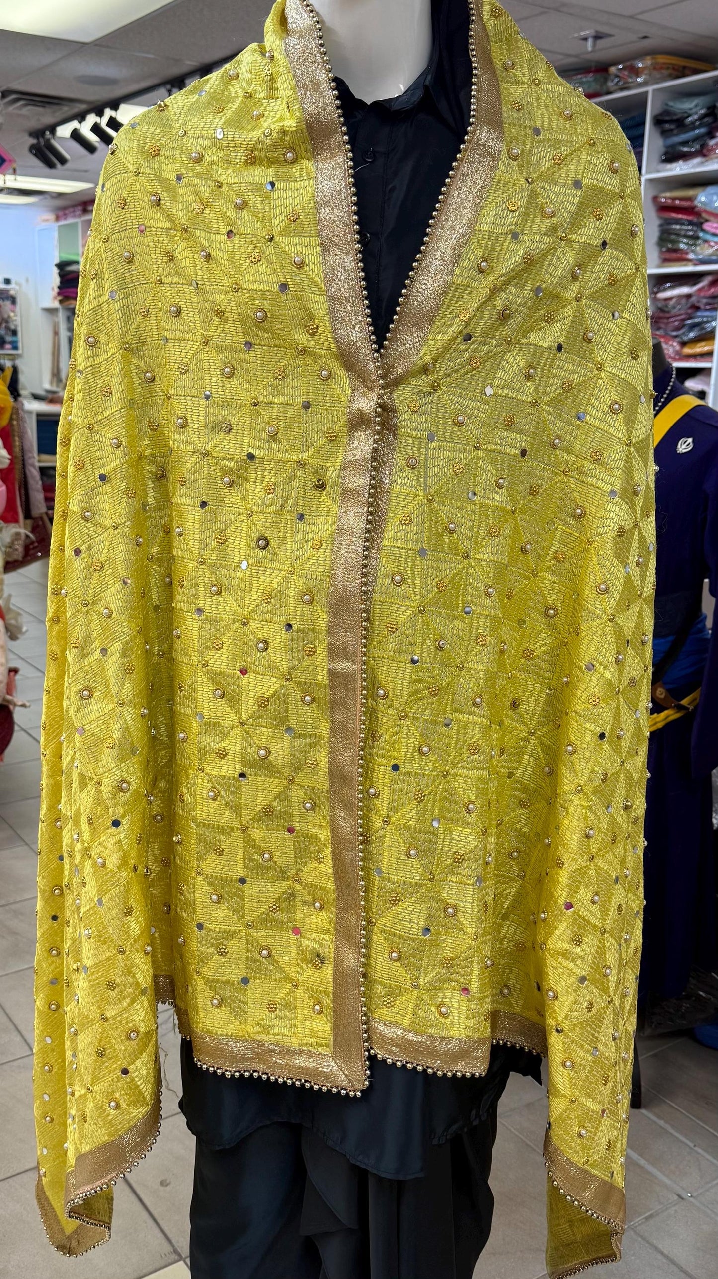Phulkari Dupatta- Women's Phulkari Dupatta, Scarf, Multicolour Phulkari Chunni, Dupatta