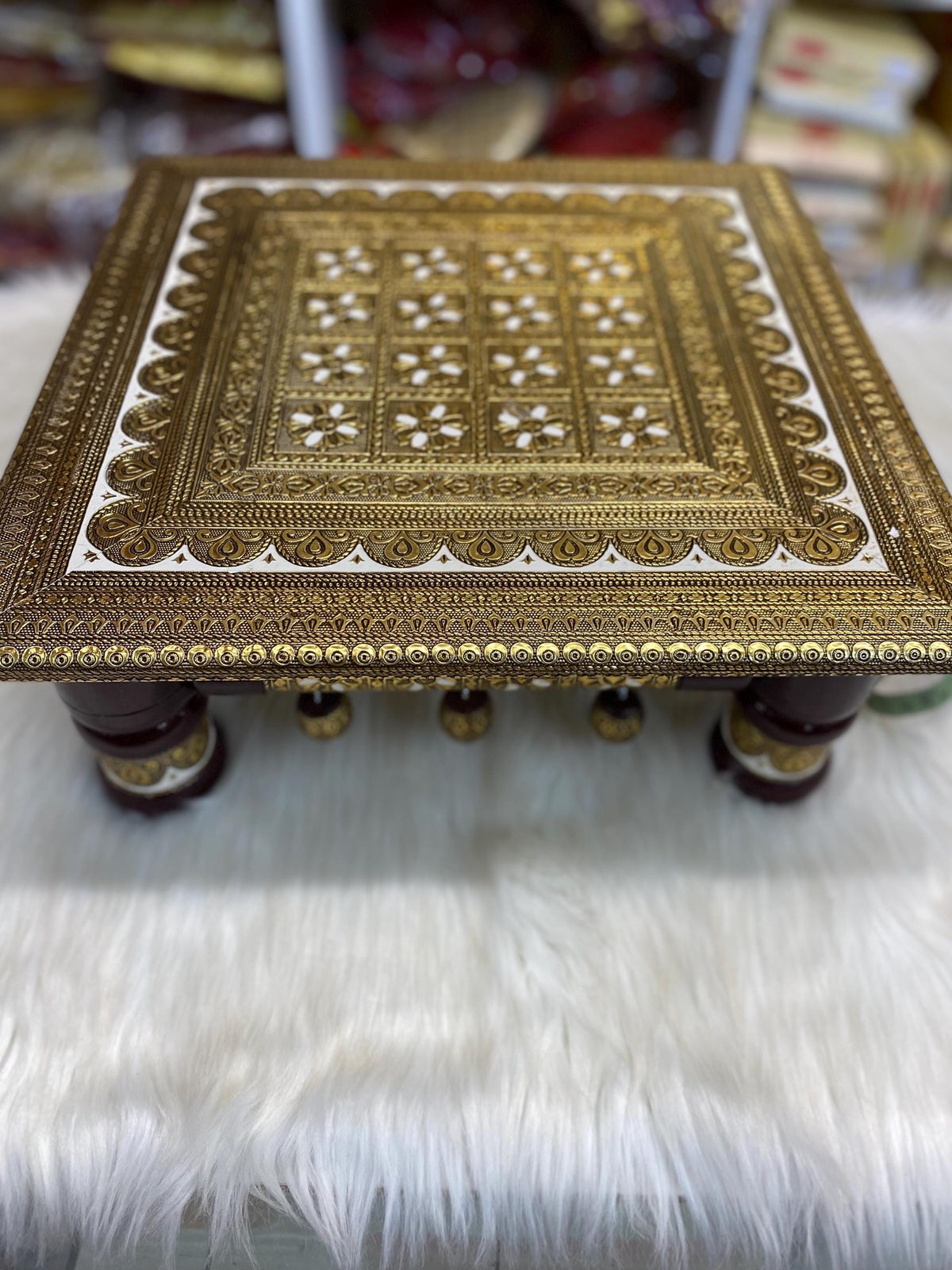 Pihdi/Bench/ Chownki/Patra- Wedding Accessories-beautiful hand crafted wooden pihdi for Bride/Groom, Mayian/ Haldi/ Maiyan/ Vatna Ceremony