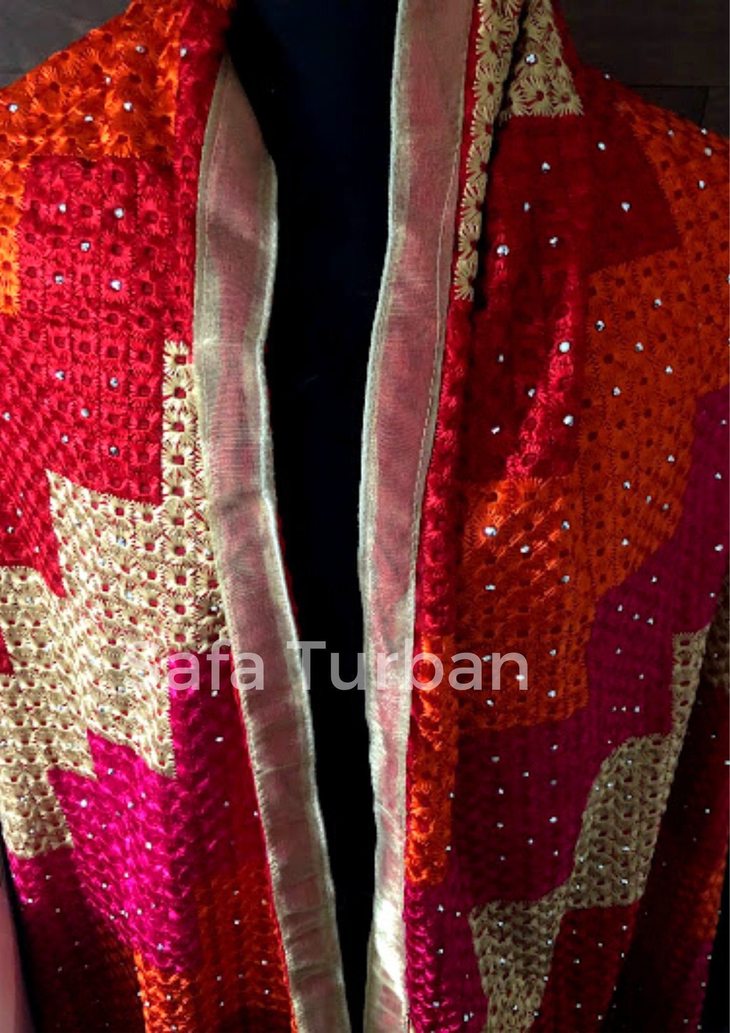 Phulkari Dupatta- Women's Phulkari Dupatta, Scarf, Multicolour Phulkari Chunni, Dupatta